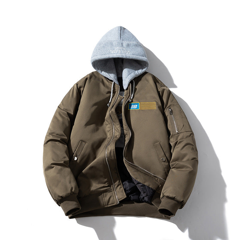 Baseball Jacket Hooded Street Tide Cotton Jacket