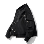 Mens Vintage Jackets Flight Suit Printed Logo Jacket