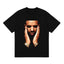 2025 cross-border summer American retro classic portrait BIGFACE spray printed short sleeved pure cotton men's T-shirt (9)
