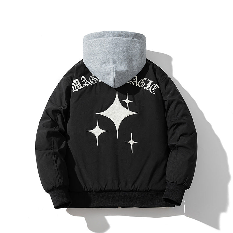 Jersey cotton jacket couple hooded