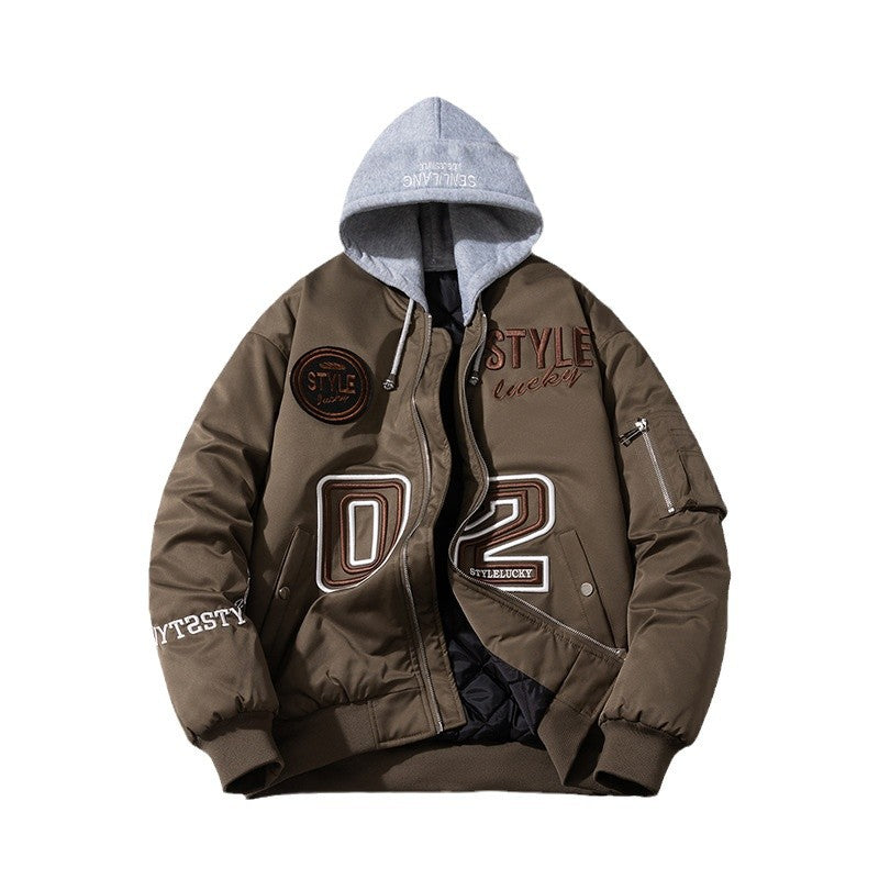 Flight Suit Padded Jacket Autumn Warm Baseball Suit