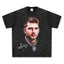 2025 cross-border summer American retro classic portrait BIGFACE spray printed short sleeved pure cotton men's T-shirt (56)