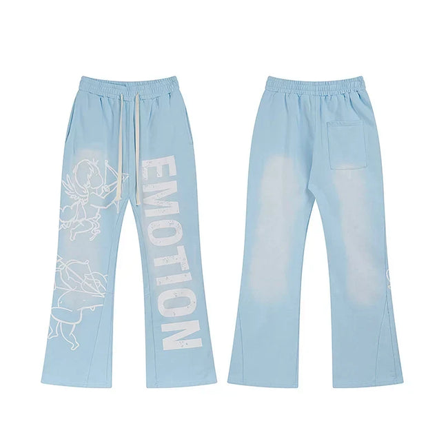 Mixed Emotion Light Blue Pants – Cupid Emotion Print Hover Image