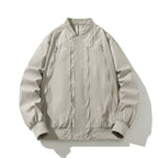 Zipper Baseball Padded Jacket Flight Jacket