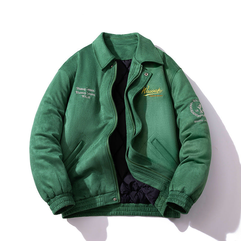 Lapel Baseball Jacket Ruffian Padded Jacket