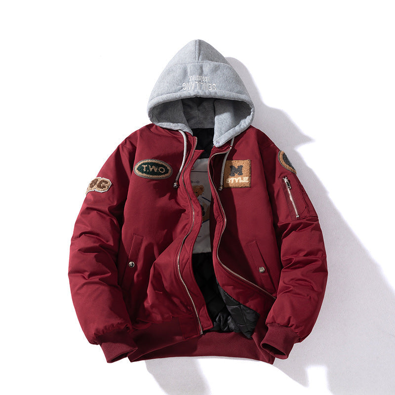 Baseball Jacket Hooded Flight Suit
