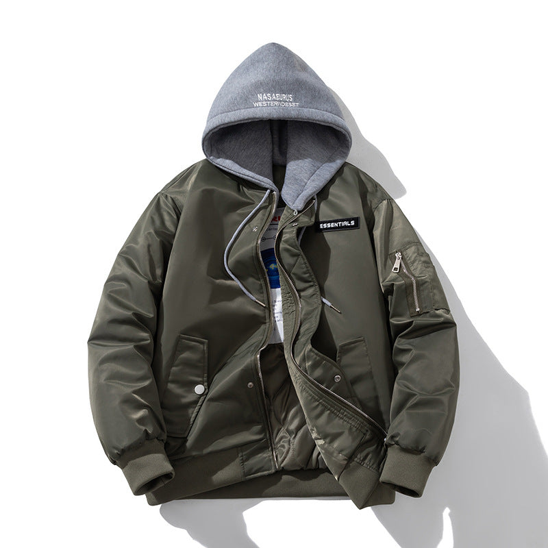 Vintage jacket loose jacket padded flight suit