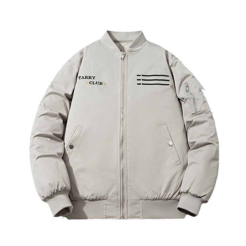 Baseball Jacket Embroidered Cotton Jacket