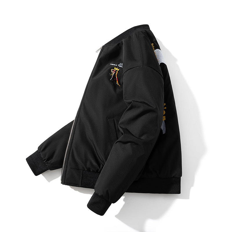 Embroidered Jacket Padded Flight Suit Baseball Suit