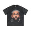 2025 cross-border summer American retro classic portrait BIGFACE spray printed short sleeved pure cotton men's T-shirt (24)