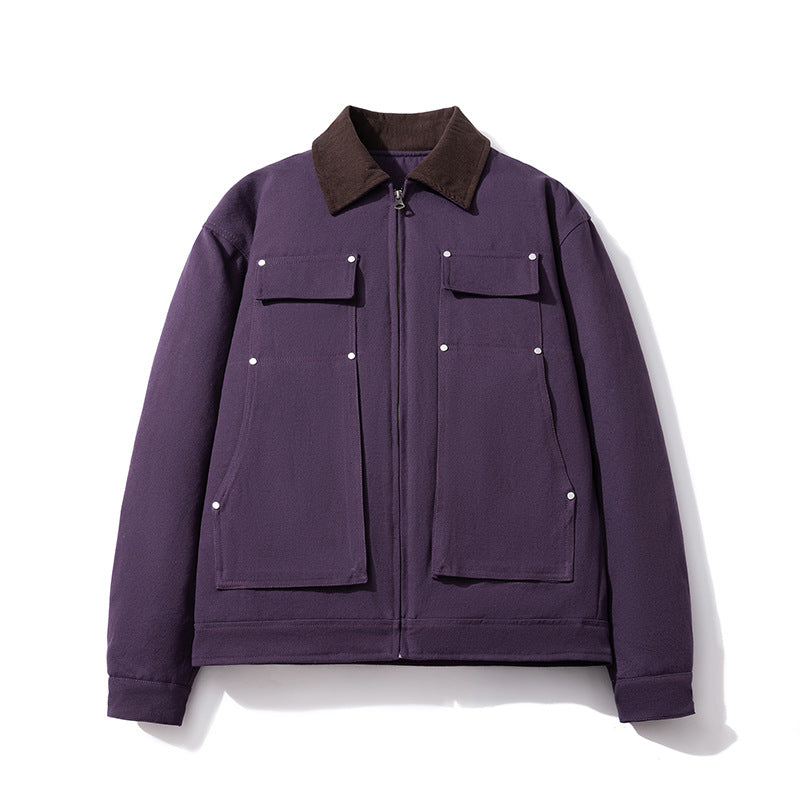 Tooling Jacket Casual Lapel Padded Cotton