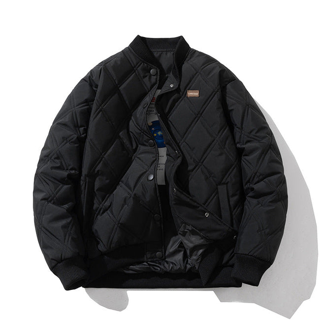 Rhombus Cotton Vintage Baseball Jacket Main Image