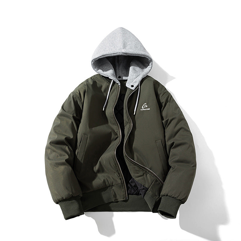 Jacket Loose Baseball Suit Flight Suit Hooded