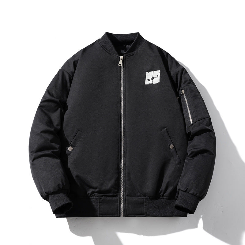 Men Vintage Jackets Embroidered Neutral Jacket