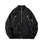 Mens Vintage Jackets Flight Suit Printed Logo Jacket