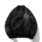 Dragon Embroidered Jacket Flight Suit Baseball Suit