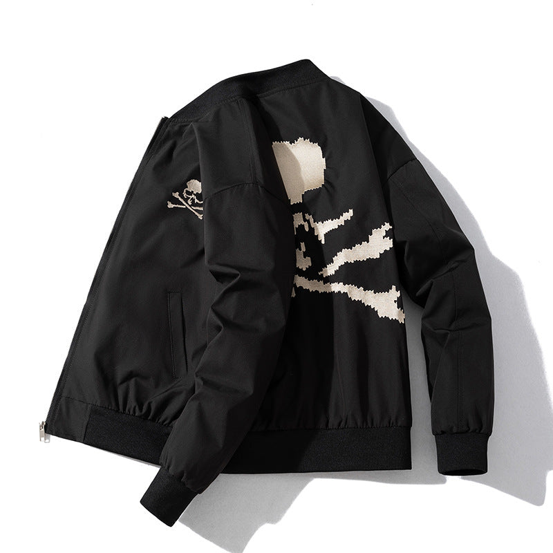 Mens Vintage  Baseball Uniform Bomber Jacket