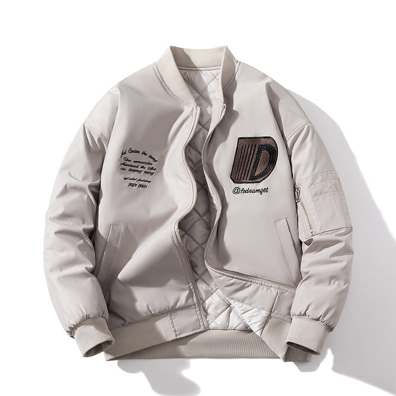 Embroidered Jacket Thickened