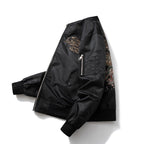 Dragon Embroidered Jacket Flight Suit Baseball Suit