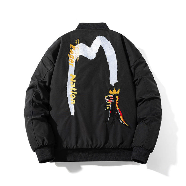Embroidered Jacket Padded Flight Suit Baseball Suit Hover Image