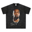 2025 cross-border summer American retro classic portrait BIGFACE spray printed short sleeved pure cotton men's T-shirt (61)