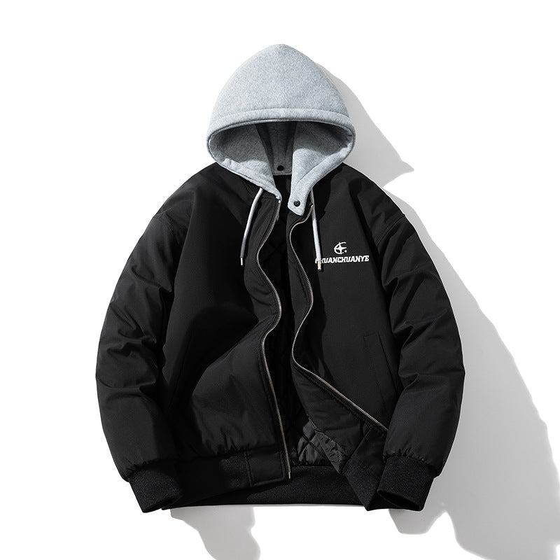 Baseball Jacket Padded Hooded Jacket