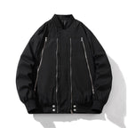 Zipper Baseball Padded Jacket Flight Jacket