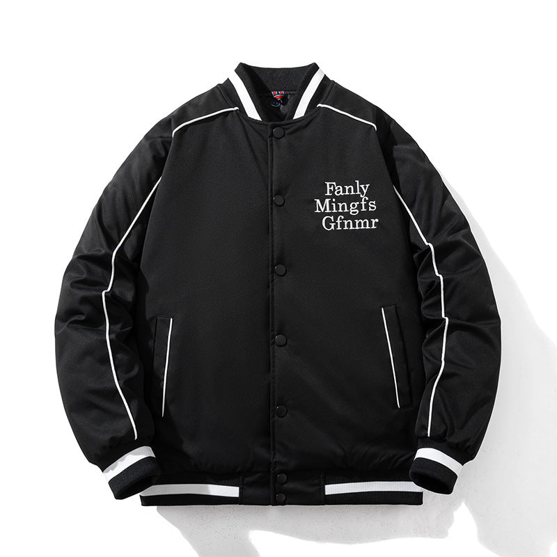 Embroidered Jacket Hooded Flight Suit Cotton Suit
