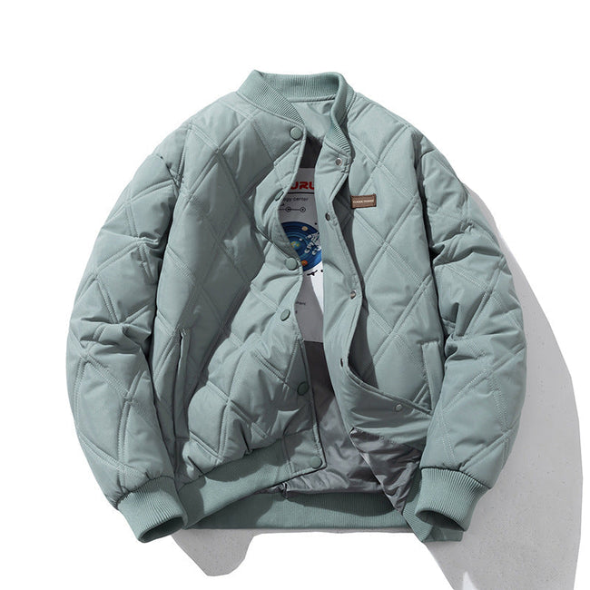 Rhombus Cotton Vintage Baseball Jacket Hover Image