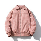 PU Leather Jacket Lapel Padded Cotton