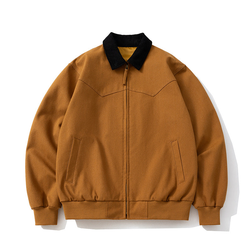Vintage Jacket Loose Locomotive Lapel