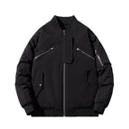 Solid Color Padded Jacket Flight Suit