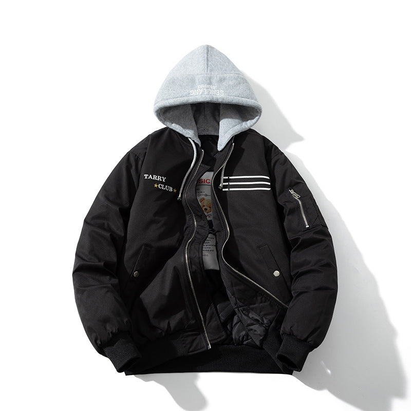 Baseball Jacket Embroidered Cotton Jacket
