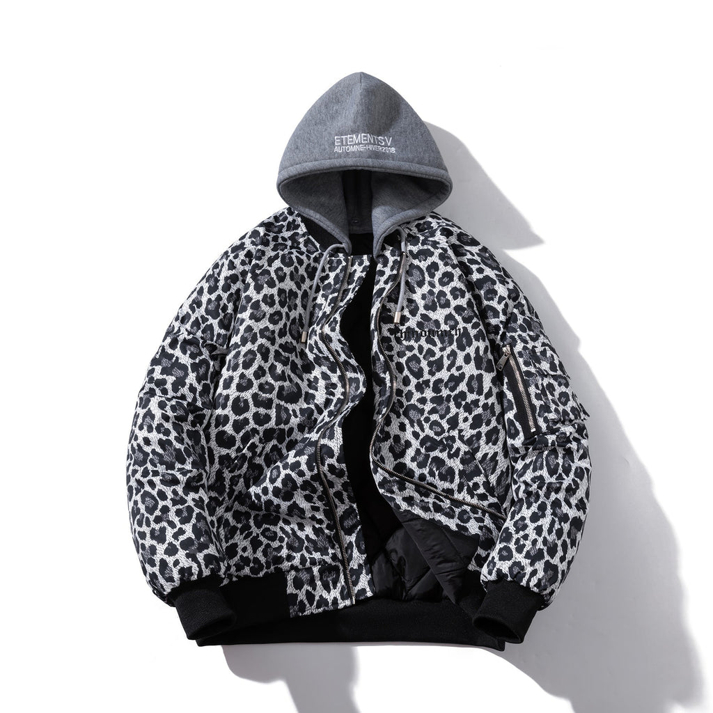 Leopard print jacket Autumn padded jacket