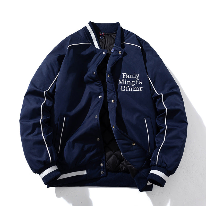 Embroidered Jacket Hooded Flight Suit Cotton Suit