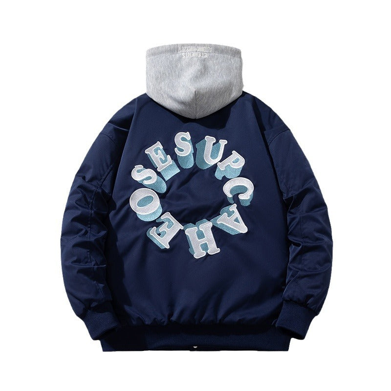 Stand-up Collar Embroidered Baseball Clothing