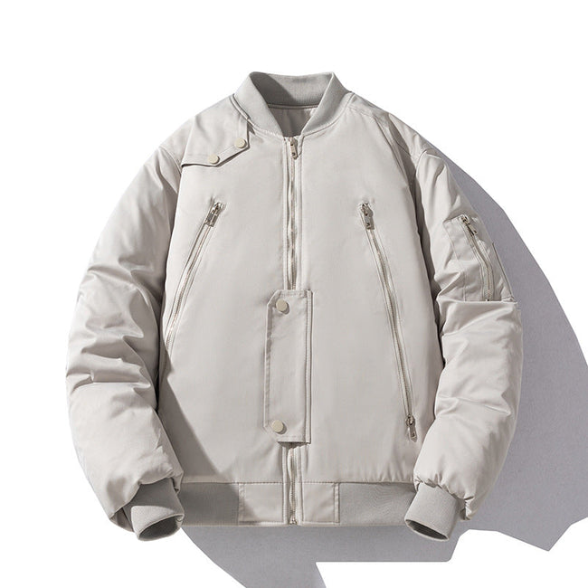 Spring Baseball Suit Men's Solid Color Flight Suit Main Image