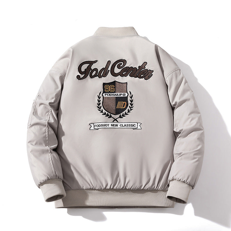 Embroidered Jacket Thickened
