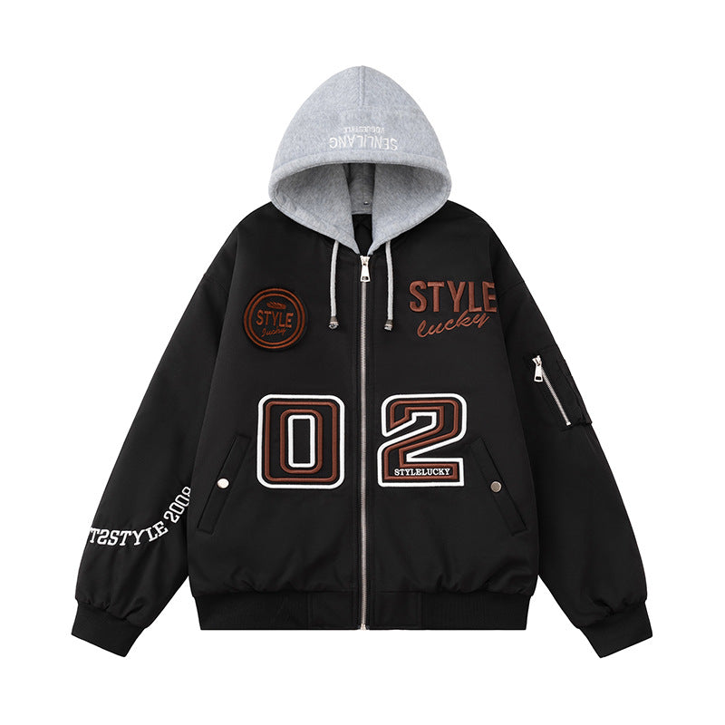 Casual Warm Baseball Jacket Padded Cotton