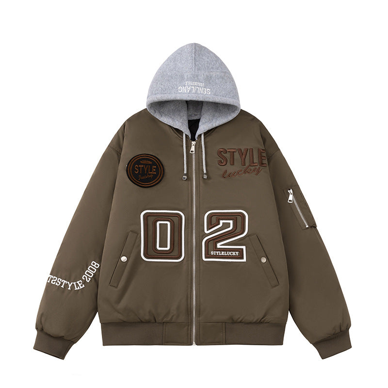 Casual Warm Baseball Jacket Padded Cotton