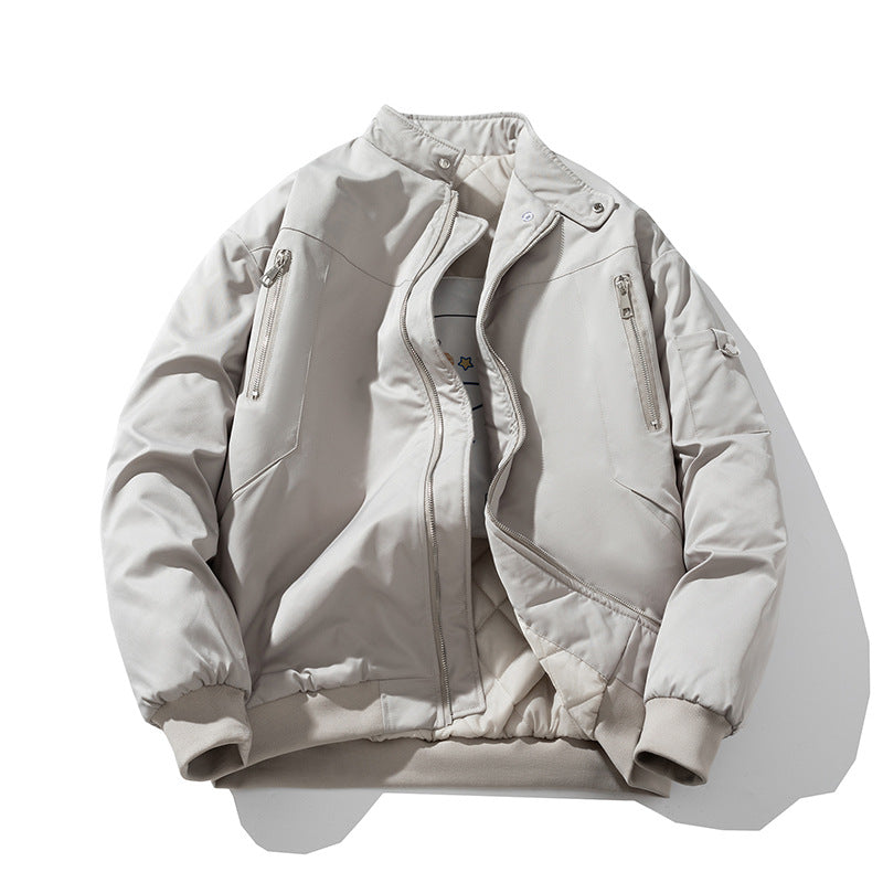 Thickened Semi-turtleneck Jacket Cotton Jacket