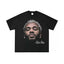 2025 cross-border summer American retro classic portrait BIGFACE spray printed short sleeved pure cotton men's T-shirt (21)