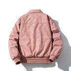 PU Leather Jacket Lapel Padded Cotton