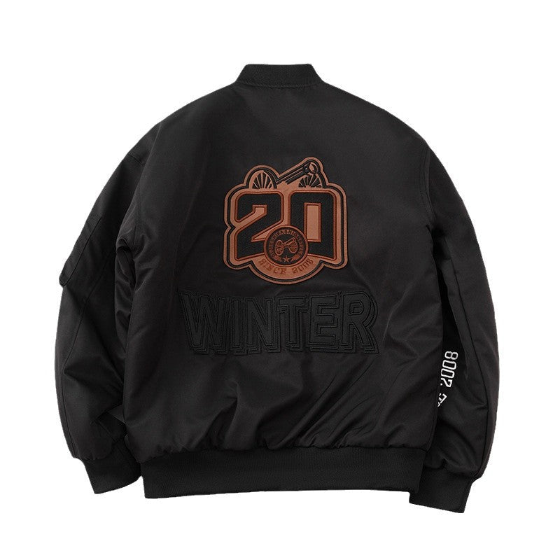 Casual Warm Baseball Jacket Padded Cotton