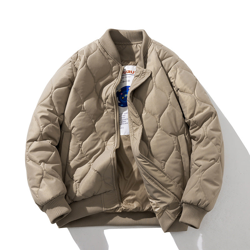 Vintage Jackets Loose rhombus baseball jacket