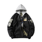 Suit Jacket Vintage Embroidered Baseball Suit Hooded
