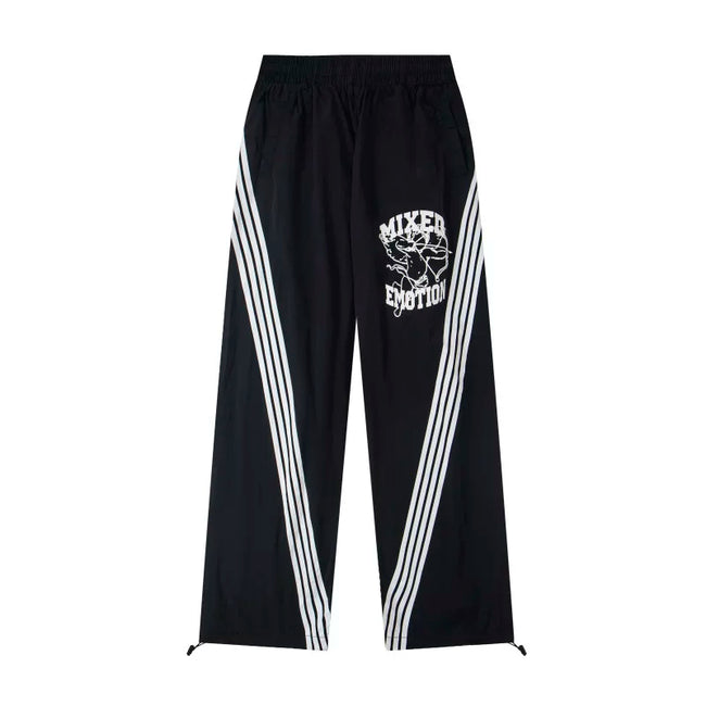 Mixed Emotion Side‑Stripe Logo Track Pants Hover Image