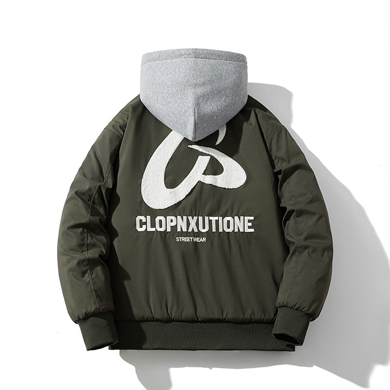 Jacket Loose Baseball Suit Flight Suit Hooded