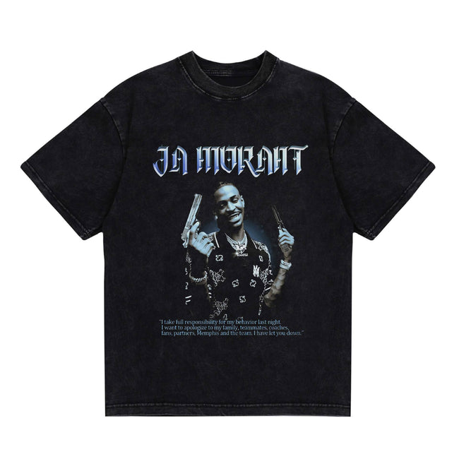 2025 cross-border summer American retro classic portrait BIGFACE spray printed short sleeved pure cotton men's T-shirt (13) Hover Image