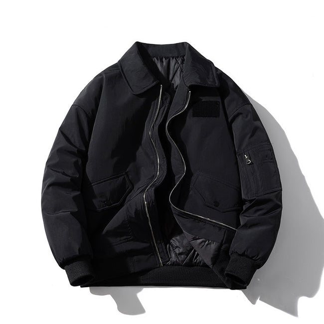 Mens Vintage Jackets Lapel cotton jacket oversize Main Image
